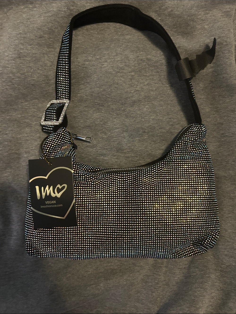 Imoshion Black Rhinestone Shoulder Bag